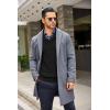 COOFANDY Men’s Shawl Collar Sweaters V-Neck Relaxed Fit Cable Pullovers(Black)