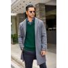 COOFANDY Men’s Shawl Collar Sweaters V-Neck Relaxed Fit Cable Pullovers(Dark Green)