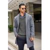 COOFANDY Men’s Shawl Collar Sweaters V-Neck Relaxed Fit Cable Pullovers(Grey)