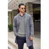 COOFANDY Men’s Shawl Collar Sweaters V-Neck Relaxed Fit Cable Pullovers(Light Grey)