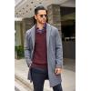 COOFANDY Men’s Shawl Collar Sweaters V-Neck Relaxed Fit Cable Pullovers(Wine Red)