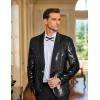 COOFANDY Mens Shiny Sequin Blazer Tuxedo Party Dinner Prom One Button Suit Jacket(Black)