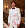COOFANDY Mens Shiny Sequin Blazer Tuxedo Party Dinner Prom One Button Suit Jacket(Pink)