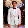 COOFANDY Mens Shiny Sequin Blazer Tuxedo Party Dinner Prom One Button Suit Jacket(Pink)