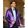 COOFANDY Mens Shiny Sequin Blazer Tuxedo Party Dinner Prom One Button Suit Jacket(Purple)
