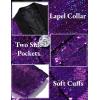 COOFANDY Mens Shiny Sequin Blazer Tuxedo Party Dinner Prom One Button Suit Jacket(Purple)