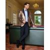 COOFANDY Mens Shiny Sequin Blazer Tuxedo Party Dinner Prom One Button Suit Jacket(Rose Golden)