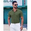 COOFANDY Mens Short Sleeve Dress Shirts Button Down Shirts Regular Fit Business Casual Shirt with Pocket(Army Green)