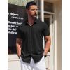 COOFANDY Mens Short Sleeve Dress Shirts Button Down Shirts Regular Fit Business Casual Shirt with Pocket(Black)