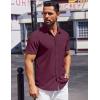 COOFANDY Mens Short Sleeve Dress Shirts Button Down Shirts Regular Fit Business Casual Shirt with Pocket(Dark Red)