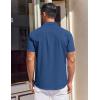 COOFANDY Mens Short Sleeve Dress Shirts Button Down Shirts Regular Fit Business Casual Shirt with Pocket(Navy)