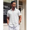 COOFANDY Mens Short Sleeve Dress Shirts Button Down Shirts Regular Fit Business Casual Shirt with Pocket(White)