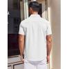 COOFANDY Mens Short Sleeve Dress Shirts Button Down Shirts Regular Fit Business Casual Shirt with Pocket(White)