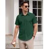 COOFANDY Mens Short Sleeve Dress Shirts Wrinkle Free Casual Button Down Shirts Summer Untucked Dress Shirt(Army Green)