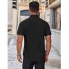 COOFANDY Mens Short Sleeve Dress Shirts Wrinkle Free Casual Button Down Shirts Summer Untucked Dress Shirt(Black)