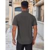 COOFANDY Mens Short Sleeve Dress Shirts Wrinkle Free Casual Button Down Shirts Summer Untucked Dress Shirt(Dark Grey)