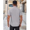 COOFANDY Mens Short Sleeve Dress Shirts Wrinkle Free Casual Button Down Shirts Summer Untucked Dress Shirt(Light Grey)