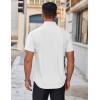 COOFANDY Mens Short Sleeve Dress Shirts Wrinkle Free Casual Button Down Shirts Summer Untucked Dress Shirt(White)
