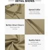 COOFANDY Mens Short Sleeve Wrinkle Free Shirt Casual Button Down Shirt Summer Dress Shirt(Khaki)