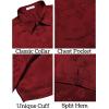 COOFANDY Mens Silk Button Down Short Sleeve Shirt Satin Dress Shirts Summer Beach Wedding Shirt(01 Red)