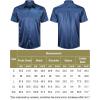 COOFANDY Mens Silk Button Down Short Sleeve Shirt Satin Dress Shirts Summer Beach Wedding Shirt(Navy Blue-pure)