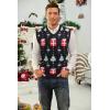COOFANDY Men’s Sleeveless Sweater Vest Lightweight V-Neck Cotton Vest Pullover(Colorful Christmas Tree)