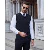 COOFANDY Men’s Sleeveless Sweater Vest Lightweight V-Neck Cotton Vest Pullover(Navy Blue)