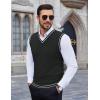 COOFANDY Men’s Sleeveless Sweater Vest Lightweight V-Neck Cotton Vest Pullover(Stripes White)