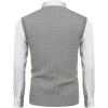 COOFANDY Men’s Sleeveless Sweater Vest V-Neck Casual Cable Knit Button Down Cardigan Vest(Medium Grey)