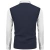 COOFANDY Men’s Sleeveless Sweater Vest V-Neck Casual Cable Knit Button Down Cardigan Vest(Navy Blue)