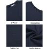COOFANDY Men’s Sleeveless Sweater Vest V-Neck Casual Cable Knit Button Down Cardigan Vest(Navy Blue)