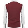 COOFANDY Men’s Sleeveless Sweater Vest V-Neck Casual Cable Knit Button Down Cardigan Vest(Wine Red)