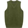 COOFANDY Men’s Sleeveless V Neck Pullover Sweater Slim Fit Casual Argyle Sweater Vest(Army Green)