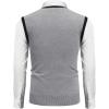 COOFANDY Men’s Sleeveless V Neck Pullover Sweater Slim Fit Casual Argyle Sweater Vest(Christmas Elk – Grey)