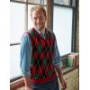 COOFANDY Men’s Sleeveless V Neck Pullover Sweater Slim Fit Casual Argyle Sweater Vest(Gw346 Red and Black Plaid)