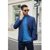 COOFANDY Men’s Slim Fit Basic Turtleneck T-Shirt Long Sleeve Solid T Shirts Casual Knit Pullover Thermal Tops(1 Pack- Blue)