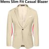 COOFANDY Men’s Slim Fit Casual Blazers Lightweight Sport Coats One Button Suit Jackets(A_khaki)