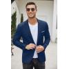 COOFANDY Men’s Slim Fit Casual Blazers Lightweight Sport Coats One Button Suit Jackets(Blue)
