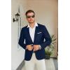 COOFANDY Men’s Slim Fit Casual Blazers Lightweight Sport Coats One Button Suit Jackets(Dark Blue)