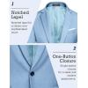 COOFANDY Men’s Slim Fit Casual Blazers Lightweight Sport Coats One Button Suit Jackets(Light Blue)