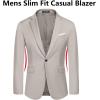 COOFANDY Men’s Slim Fit Casual Blazers Lightweight Sport Coats One Button Suit Jackets(Light Grey)