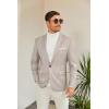 COOFANDY Men’s Slim Fit Casual Blazers Lightweight Sport Coats One Button Suit Jackets(Light Grey)