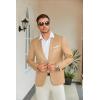 COOFANDY Men’s Slim Fit Casual Blazers Lightweight Sport Coats One Button Suit Jackets(Light Khaki)