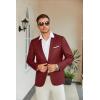 COOFANDY Men’s Slim Fit Casual Blazers Lightweight Sport Coats One Button Suit Jackets(Red)