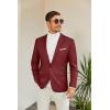 COOFANDY Men’s Slim Fit Casual Blazers Lightweight Sport Coats One Button Suit Jackets(Red)