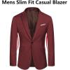 COOFANDY Men’s Slim Fit Casual Blazers Lightweight Sport Coats One Button Suit Jackets(Red)