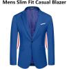 COOFANDY Men’s Slim Fit Casual Blazers Lightweight Sport Coats One Button Suit Jackets(Royal Blue)