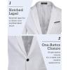 COOFANDY Men’s Slim Fit Casual Blazers Lightweight Sport Coats One Button Suit Jackets(White)