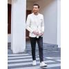 COOFANDY Men’s Slim Fit Casual Blazers Lightweight Sport Coats One Button Suit Jackets(White)