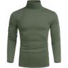 COOFANDY Men’s Slim Fit Mock Turtleneck Pullover Sweater Casual Basic Knitted Thermal Sweaters(Army Green)